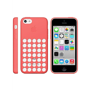 Apple iPhone 5 / 5C Silicone Polka Dots Seethrough Perforated Case - Pink