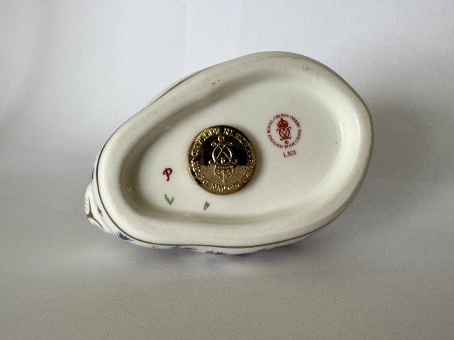 Royal Crown Derby BLUE RABBIT Paperweight Gift - First Quality Gold ...