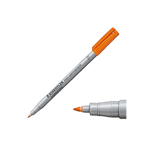 Staedtler Lumocolor Non Permanent Refillable 316 4 F Fine Marker Orange 0.6 mm