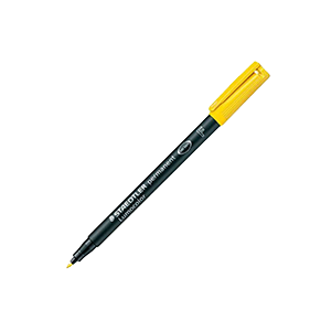 Staedtler Lumocolor Permanent Refillable 318-1 F  Fine Marker (Yellow, 0.6 mm)