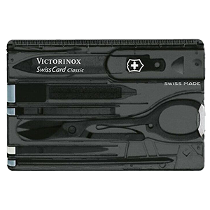 Victorinox VICJSWCDONB SwissCard Translucent Onyx Pocket Tool Kit